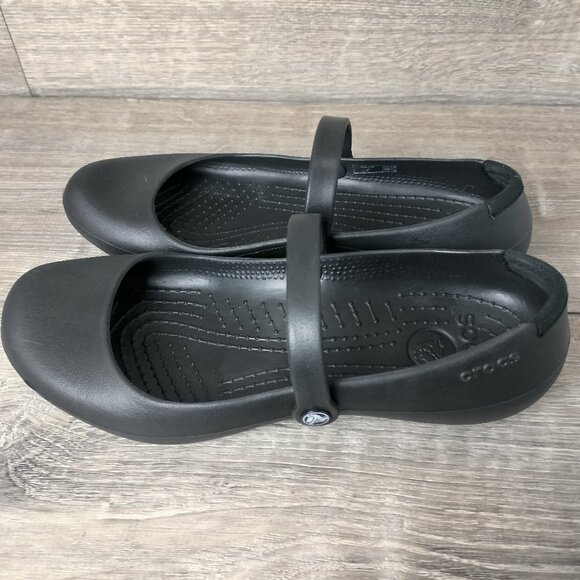 CROCS Women's Black Flats - Picture 5 of 13